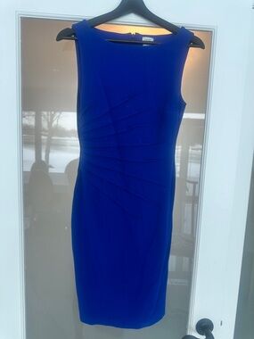 Sleeveless Royal Blue Sheath Dress